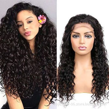 Raw Virgin Remy Indian Human Hair Wet and Wavy Water Wave Lace Closure Front Jewish Wig Kosher Wigs